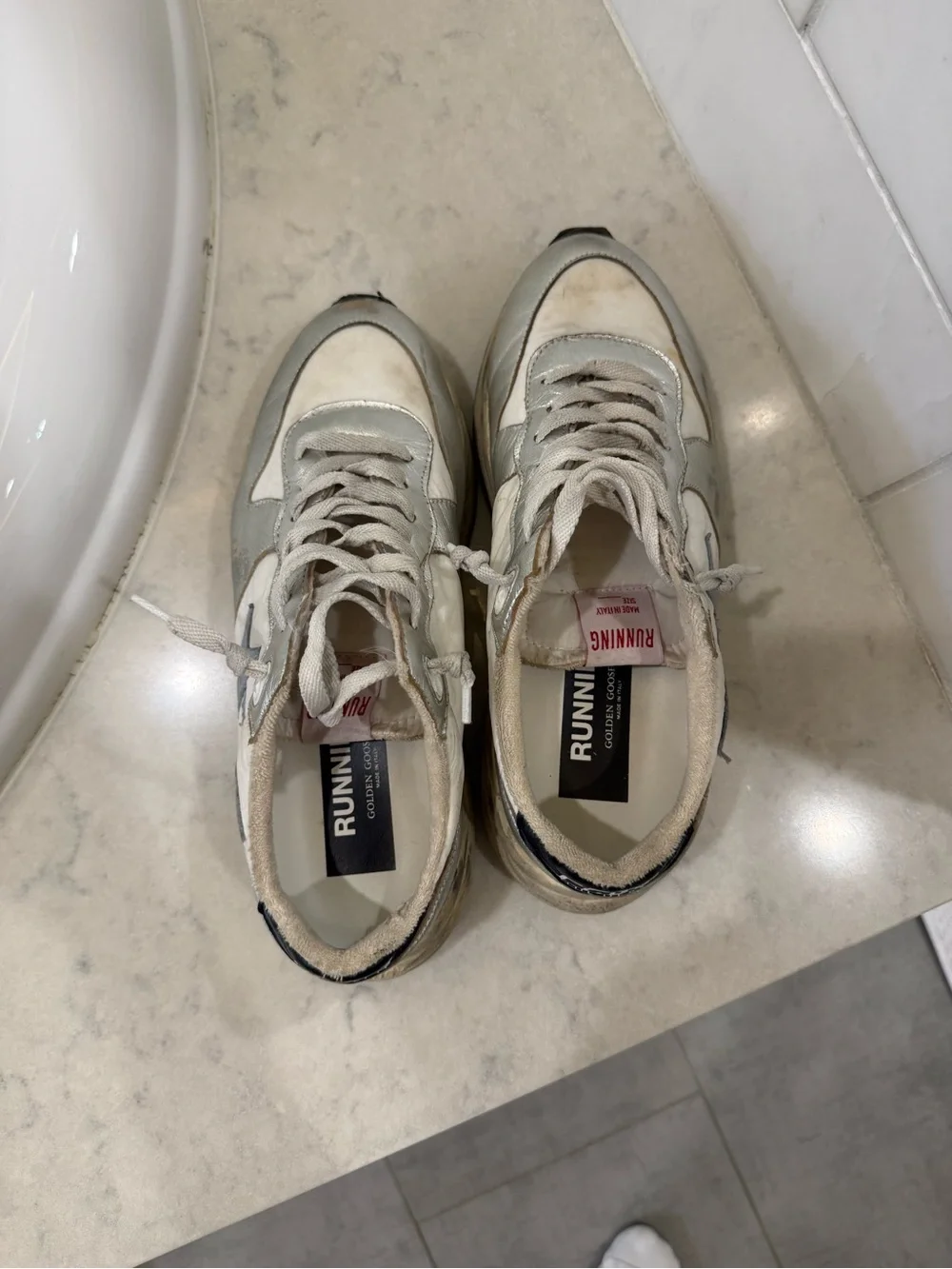 Golden Goose Running Sole metallic sneakers